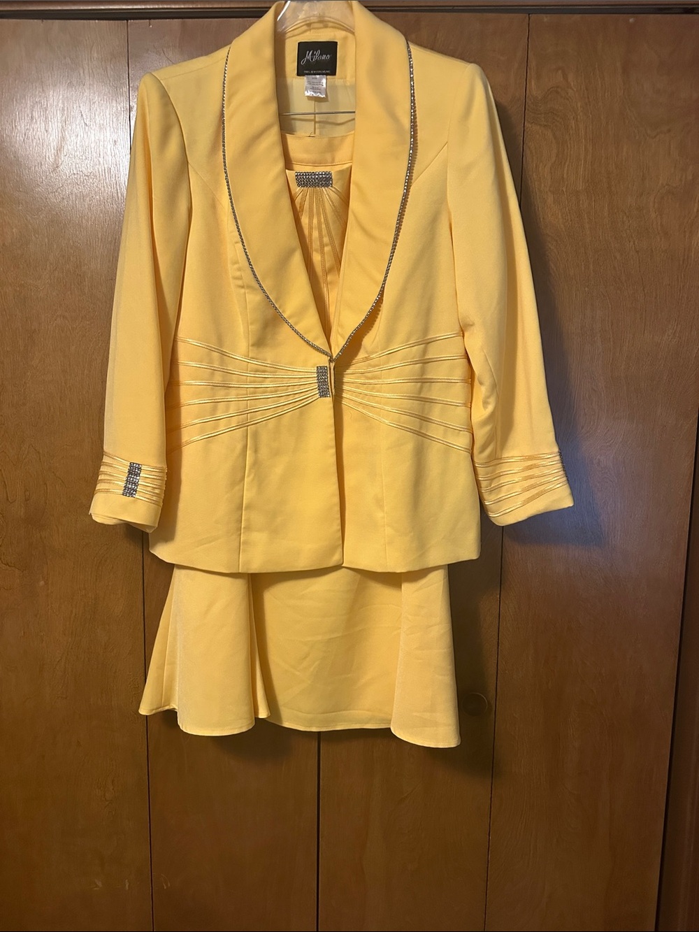 Milano Sunflower Yellow Tailored Dress Jacket and Skirt